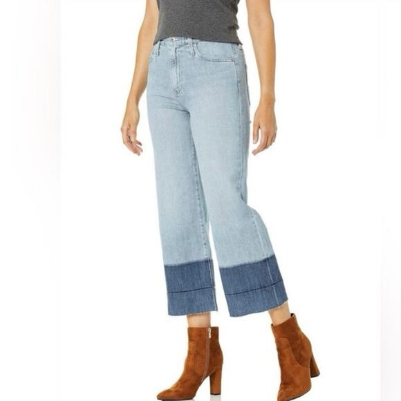 AG Adriano Goldschmied Women's Etta Wide Leg Jeans light wash two tone size 32 - Picture 3 of 11